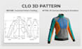 create clo 3d digital sewing pattern, 3d garment, and digital pattern drafting
