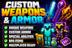 create custom weapons, armor, and items for minecraft mods