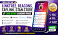 setup linktree, beacons, taplink, stan store link in bio page landing page carrd
