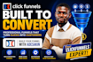 setup clickfunnels sales funnel landing page, or be goto clickfunnels expert