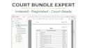 prepare court bundle, trial bundle, hearing bundle with bookmarks and index