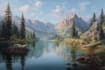 digitally oil painting landscape