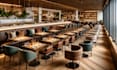 design and render a modern interior restaurant
