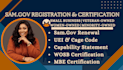 do sam gov registration, get government contract wosb, mbe, wbe certification