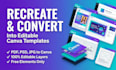 recreate or convert graphics into editable canva templates