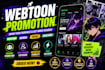 promote your webcomic, webtoon, tapas, manga, and comic