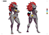 draw a reference sheet of your furry