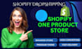 create premium one product shopify store