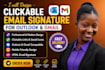 design clickable email signature for outlook and gmail