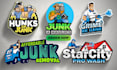 junk removal pressure washing cleaning logo design