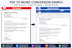 do fast PDF to word typing and data entry