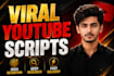 write professional youtube scripts with deep research