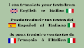 translate from 3 languages to italian as a native speaker