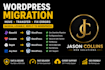 migrate wordpress to new host base44 to wordpress fix migration lovable  replit