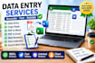 do  data entry excel PDF to word and copy paste tasks