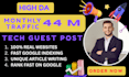 publish a technology guest post with tech backlinks