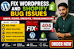 fix wordpress issues fix wordpress errors wordpress bug fix shopify bug fix