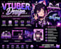 draw vtuber streamer, custom vtuber logo, twitch vtuber vtuber background design