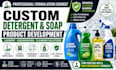 develop custom detergent, soap, laundry cleaning product, dishwashing detergent