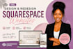 build a modern squarespace website, revamp or redesign squarespace landing page