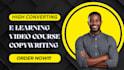 create online course, video course, elearning video and content creation