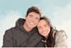 make yourself a couple portrait illustration
