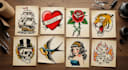 make old school tattoo illustrations