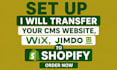 transfer your cms website, wix, jimdo to shopify