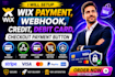 setup wix payment webhook credit debit card checkout payment button