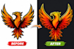 manually vector trace and redraw logo in ai eps svg