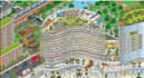 design custom resort map, interactive isometric map, vector tourist digital maps