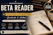 beta read, critique, and deliver practicl feedback