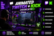 design animated twitch overlay, kick stream overlay package