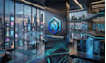 design futuristic tech logo and brand identity design