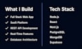 build full stack website, saas as react, next js, node js developer