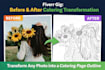 convert your photo into a printable coloring book page