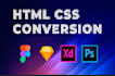convert figma to HTML  CSS