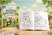 design kids coloring book pages and activity books