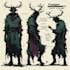 make a character sheet with a unique art style