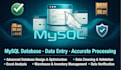 manage mysql database,excel analysis,data entry,processing