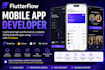 build a flutterflow mobile app, custom ios app, android app with firebase