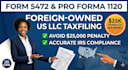 file form 5472 and pro forma 1120 for foreign owned US llc