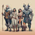 design a dnd party art and group art