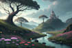 draw fantasy environment, landscape design