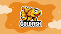make eye catching gold fish mascot logo in my style