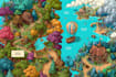create event, tourist, and fantasy map illustration