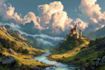 design stunning fantasy landscape