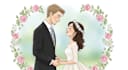 draw couple portrait for wedding illustration