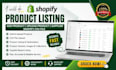 optimize, upload shopify product listing data entry csv import image editing sku
