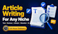 write SEO optimized blog articles and web content